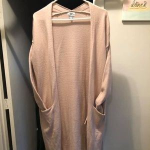 Pale Pink Long Cardigan